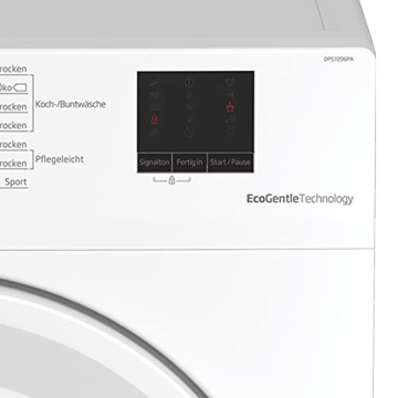 DIsplay des Beko DPS7206PA