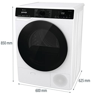 Abmessungen des Gorenje Wärmepumpentrockner DPNA93W